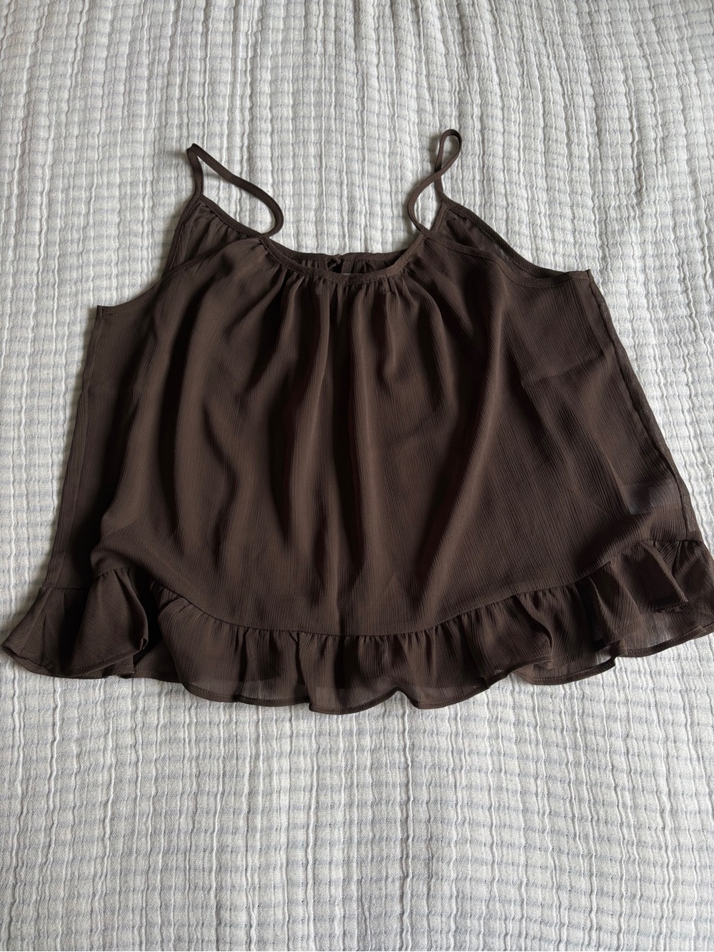 LOFT Ruffle-Hem Tank Top - Picture 3 of 5